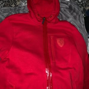 Ferrari puma red zip up with hood | men’s medium
